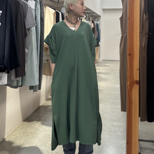 ひんやり、冷感素材。【CLOCHE】クールグログランOP