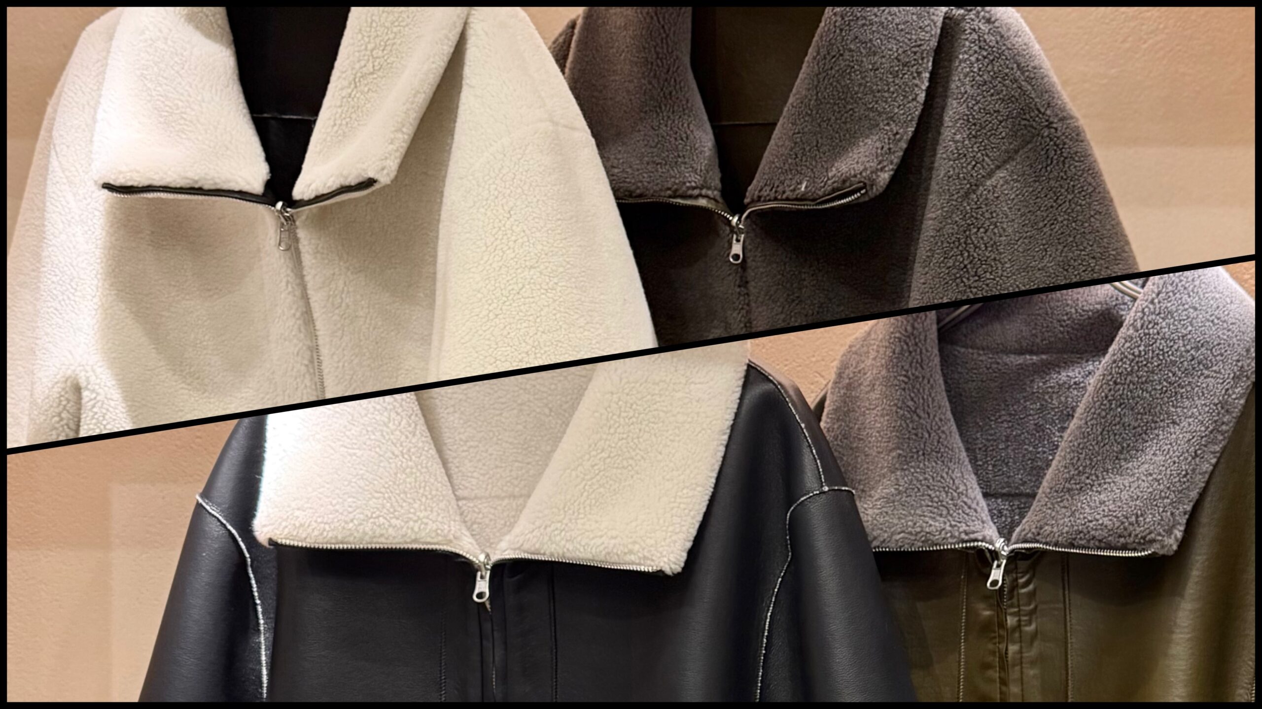 可愛い×クールを両立【ELENDEEK】2WAY BOA FAUX LEATHER CT